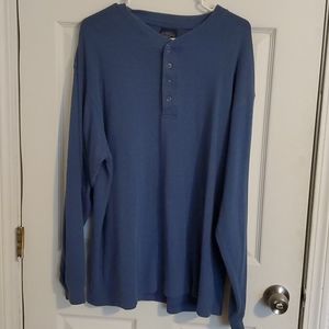 Men's Blue Long Sleeve Button Shirt